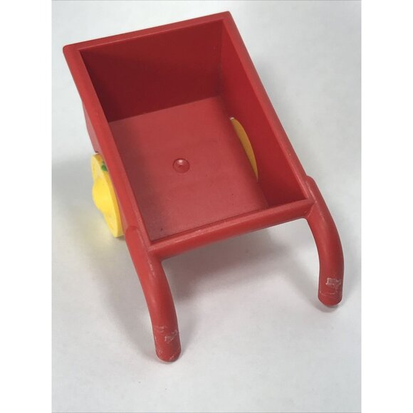 Vintage Yellow Wheels &amp; Red Barrow Lego Duplo Farm Wheel Barrow Replacement - Picture 4 of 9